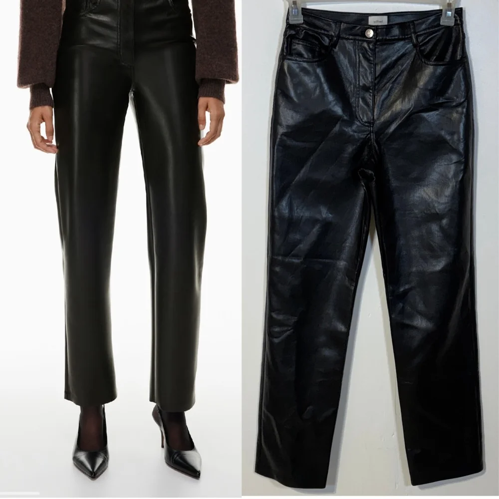 Wilfred The Melina™ High-waisted Vegan Leather Pants Women’s Size 6 Black